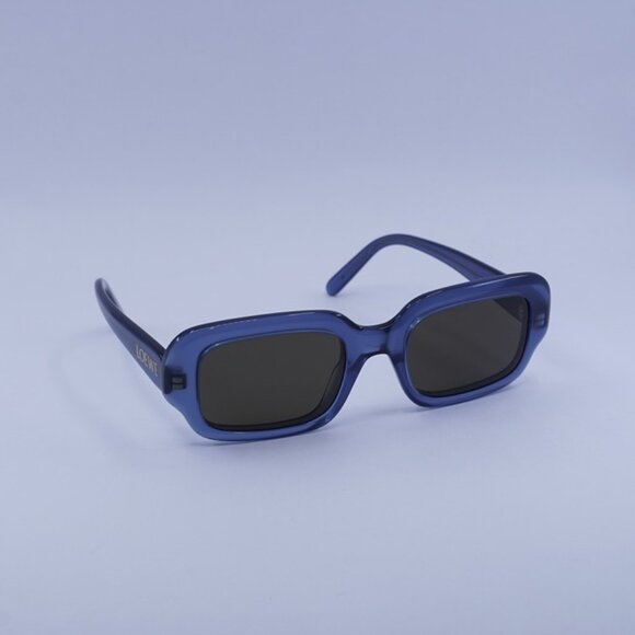 Loewe LW40158I 84E Sunglasses Shiny Blue Rectangle Frame - Picture 4 of 10